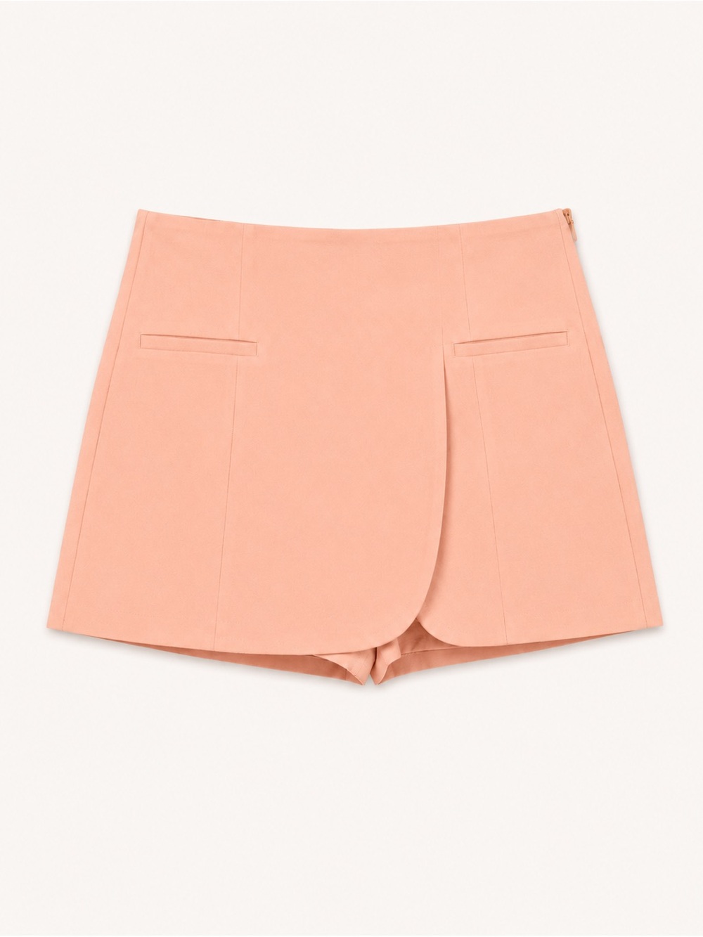 Zara Peach Wrap-Front Skort